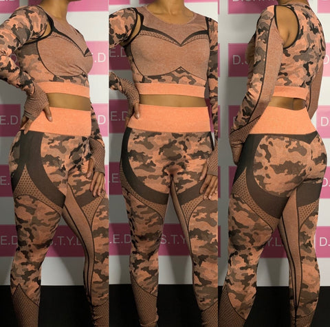 Pretty Girl Fatigue Set (Peach)