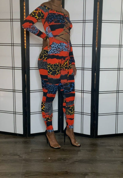 Rumble In The Jungle Jumpsuit (Orange)