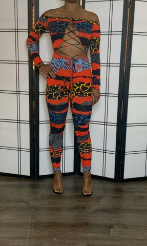 Rumble In The Jungle Jumpsuit (Orange)