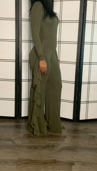 Rump Shaker Jumpsuit Curvy (Olive)