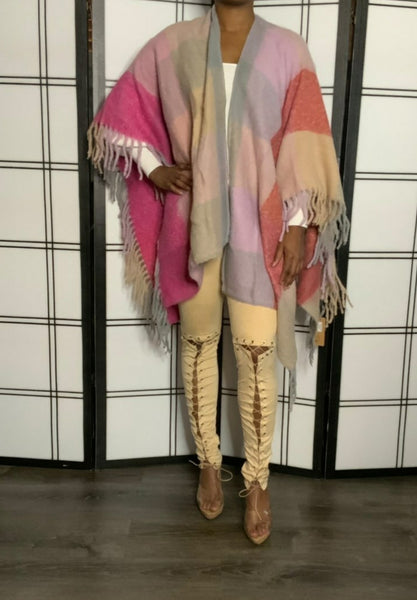 Malia Poncho (Pink)