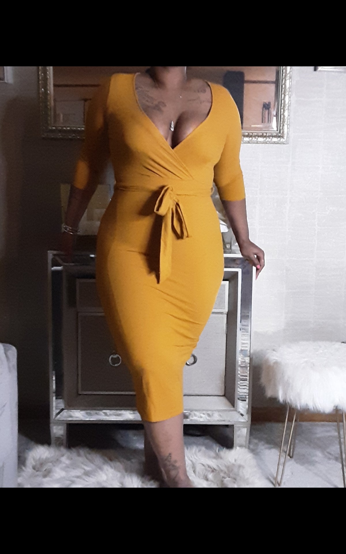 Basic Dress (Mustard)