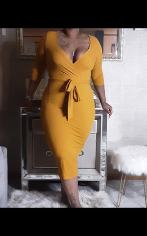 Basic Dress (Mustard)