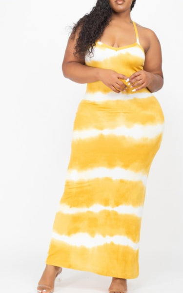 Fun In The Sun (Curvy) Maxi Dress (Yellow)