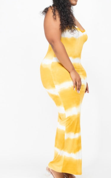 Fun In The Sun (Curvy) Maxi Dress (Yellow)