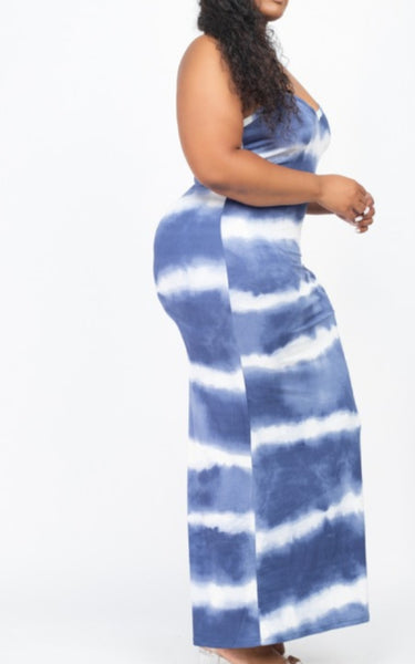 Fun In The Sun (Curvy) Maxi Dress (Blue)