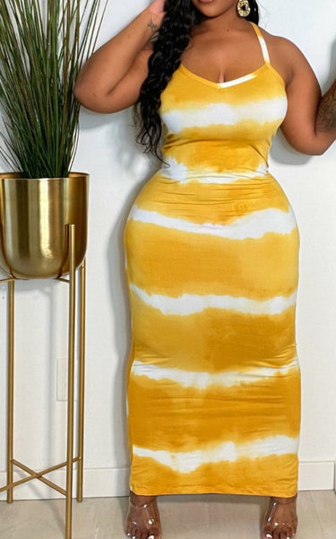 Fun In The Sun Maxi Dress (Yellow)