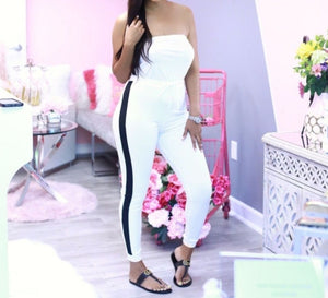 Basic Track Jumpsuit (White)