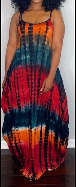 Boho Maxi Dress (Green)