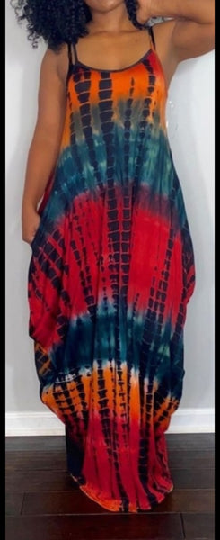 Boho Maxi Dress (Green)