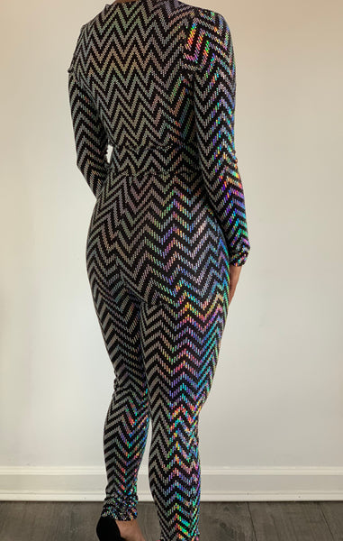 Jumpsuit Zig Zag: Silver