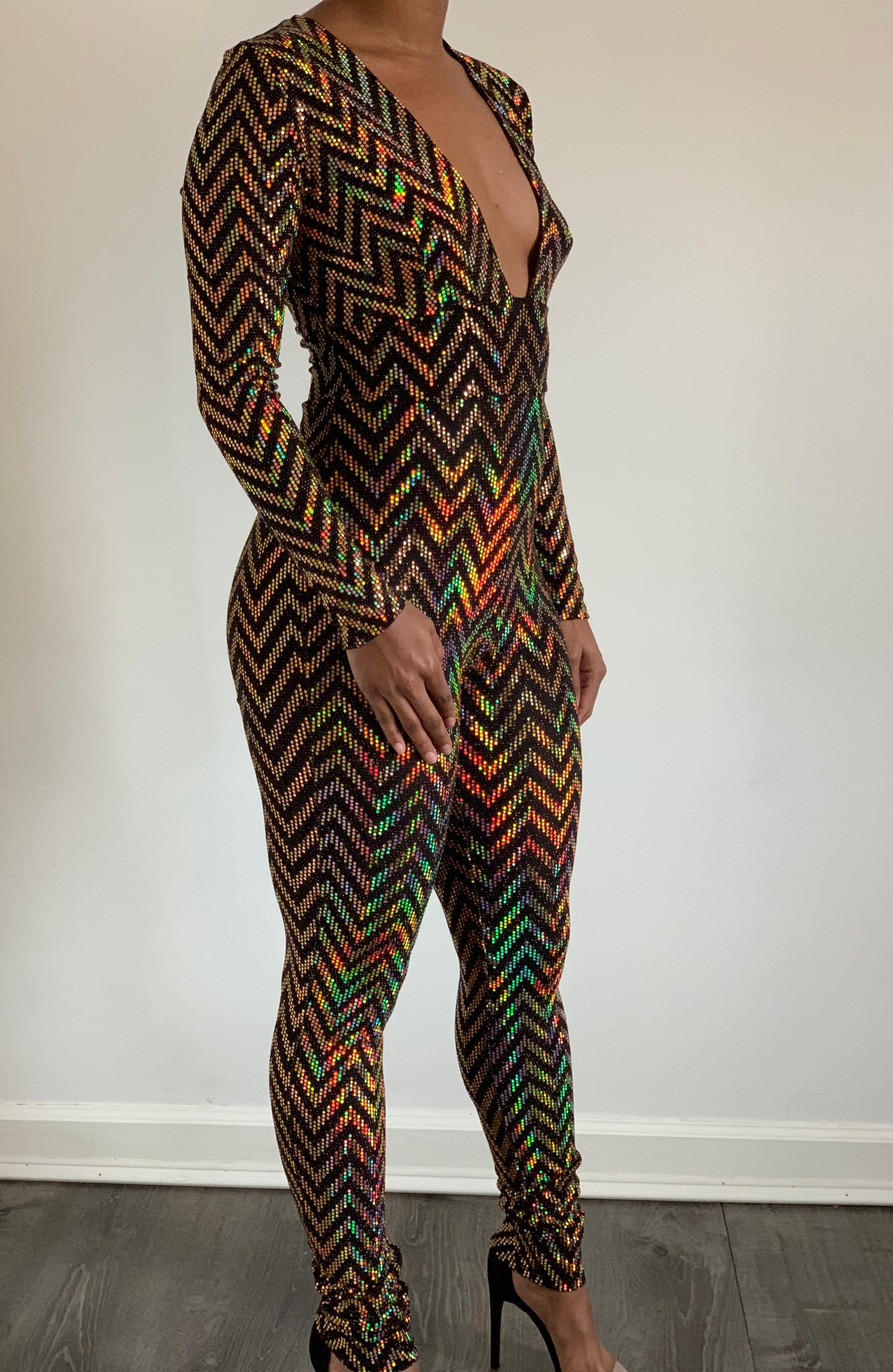 Jumpsuit Zig Zag: Gold