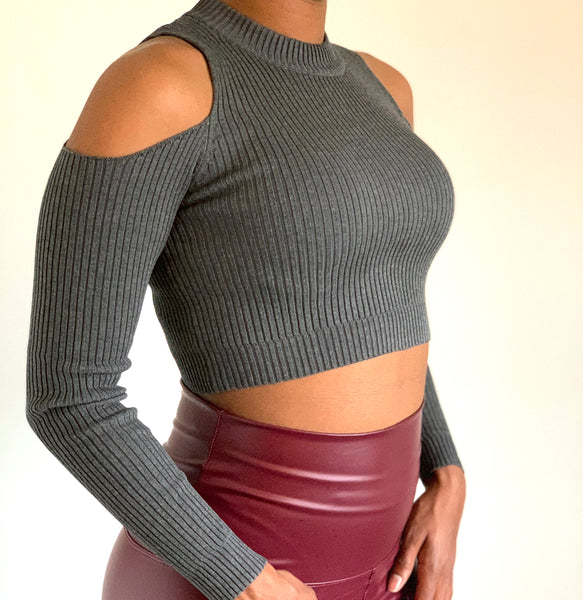 Crop Top: Grey